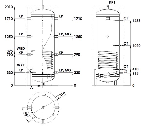 Akumulačná nádoba WGJ-B PSTW+ 500