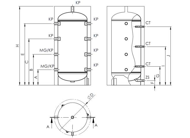 Akumulačná nádoba WGJ-B 800