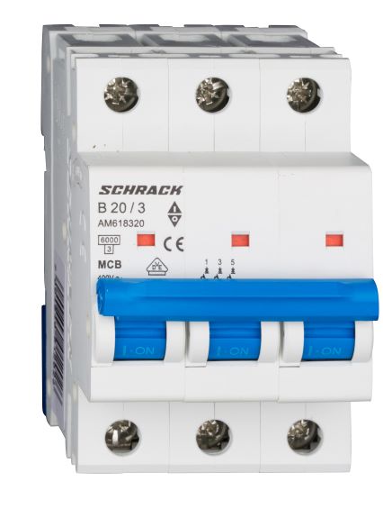 Istič B20/3 6kA, charakteristika B, 20A, 3-pólový