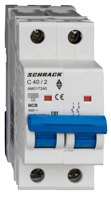 Istič C40/2 10kA, charakteristika C 40A, 2-pólový