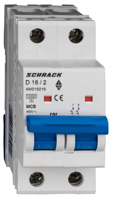 Istič D16/2 10kA, charakteristika D 16A, 2-pólový