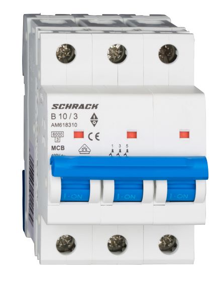 Istič B10/3 6kA, charakteristika B, 10A, 3-pólový