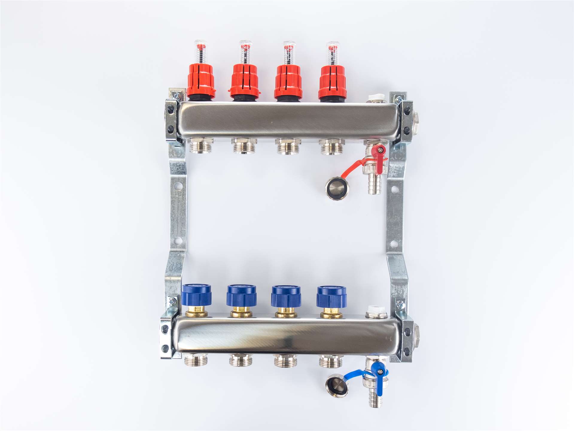 WATERFLOW rozdeľovač 4 INOX magnetický prietokomer komplet  