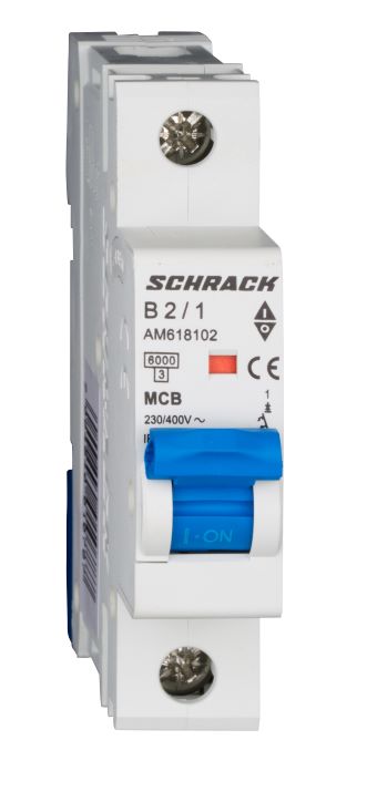Istič B2/1 6kA, charakteristika B, 2A, 1-pólový