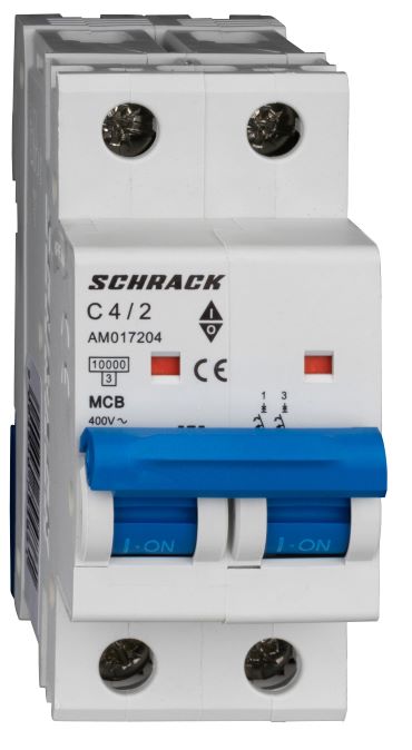 Istič C4/2 10kA, charakteristika C 4A, 2-pólový