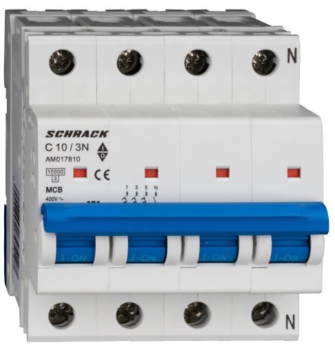 Istič C10/3N 10kA, charakteristika C 10A, 3+N