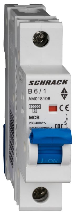 Istič B6/1 10kA, charakteristika B 6A, 1-pólový
