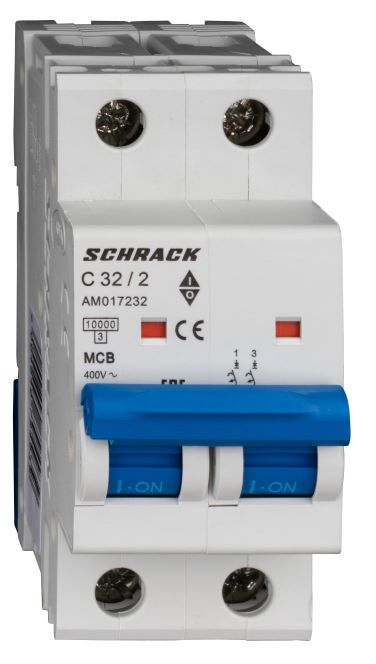 Istič C32/2 10kA, charakteristika C 32A, 2-pólový