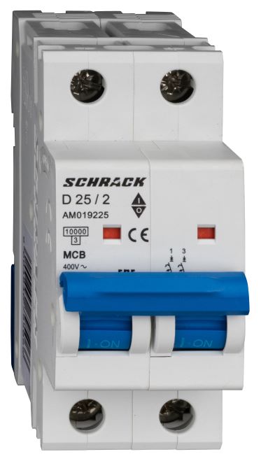 Istič D25/2 10kA, charakteristika D 25A, 2-pólový