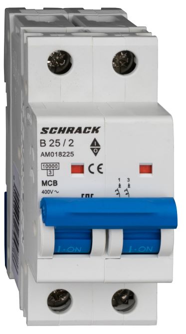 Istič B25/2 10kA, charakteristika B 25A, 2-pólový