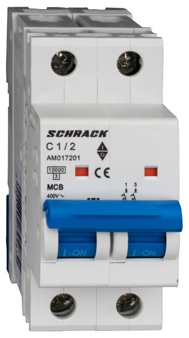 Istič C1/2 10kA, charakteristika C 1A, 2-pólový