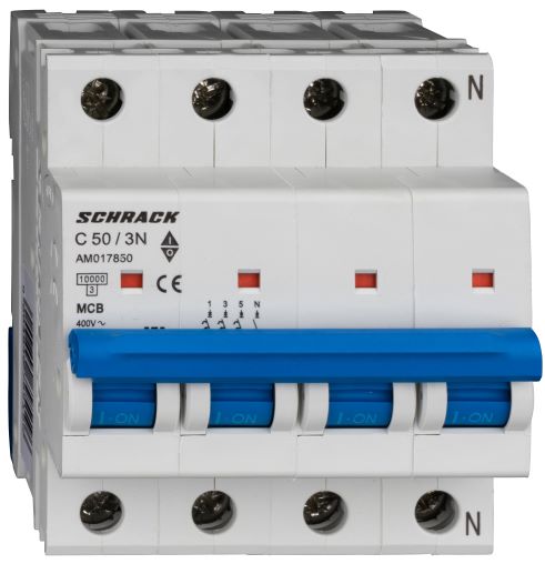 Istič C50/3N 10kA, charakteristika C 50A, 3+N