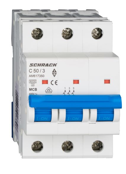 Istič C50/3 6kA, charakteristika C, 50A, 3-pólový
