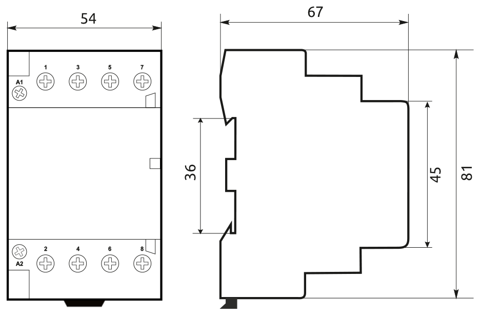 Modulárny stykač  MCF3 40A 4NО coil 230V AC