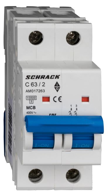 Istič C63/2 10kA, charakteristika C 63A, 2-pólový