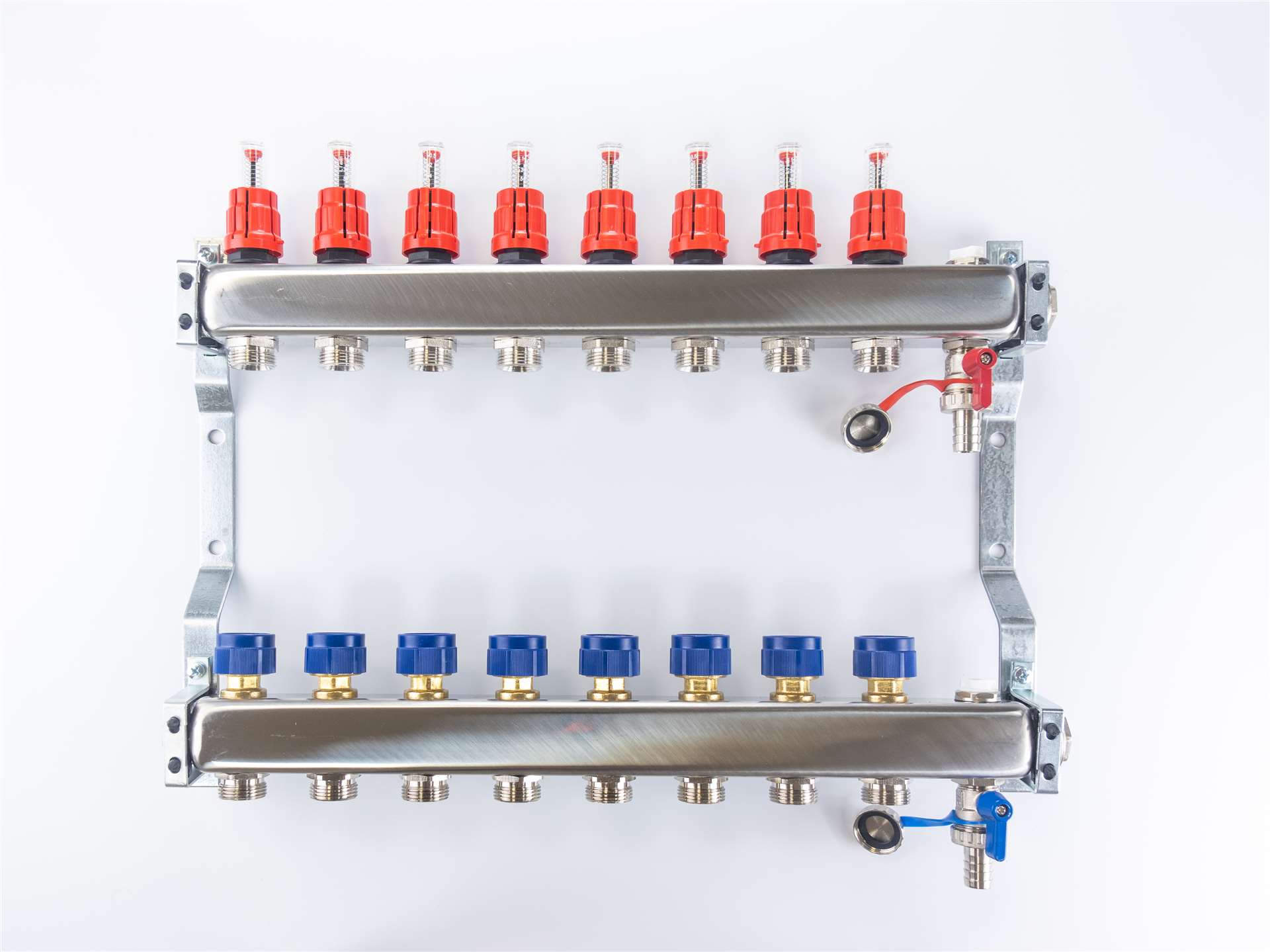 WATERFLOW rozdeľovač 8 INOX magnetický prietokomer komplet
