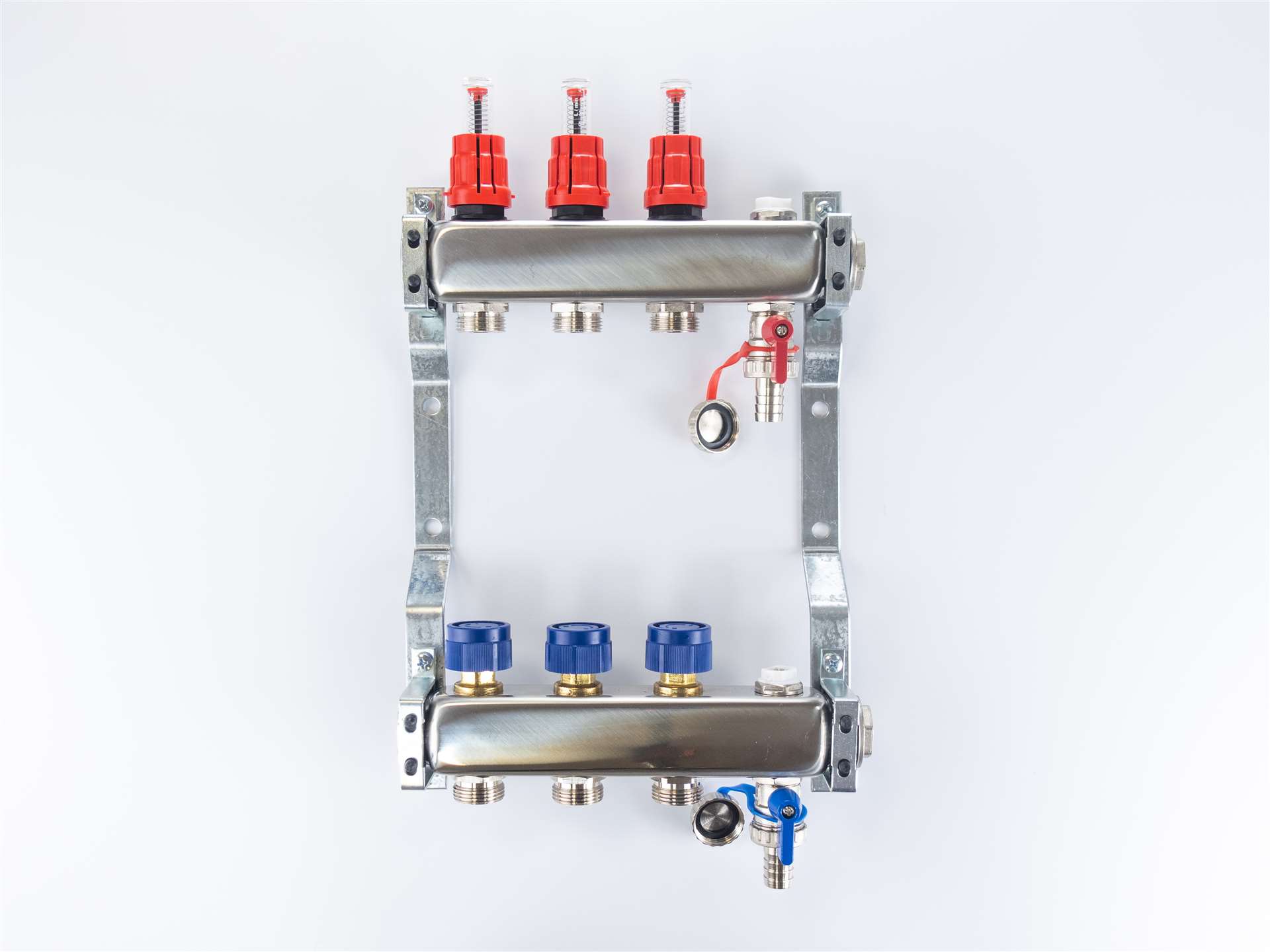 WATERFLOW rozdeľovač 3 INOX magnetický prietokomer komplet