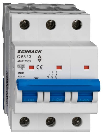 Istič C63/3 10kA, charakteristika C 63A, 3-pólový