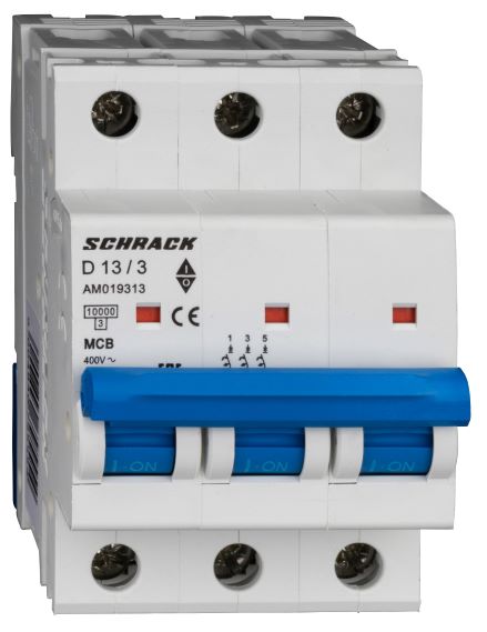 Istič D13/3 10kA, charakteristika D 13A, 3-pólový
