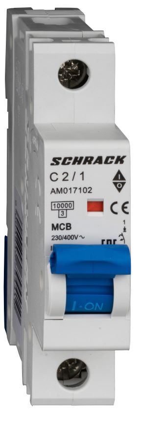 Istič C2/1 10kA, charakteristika C 2A, 1-pólový